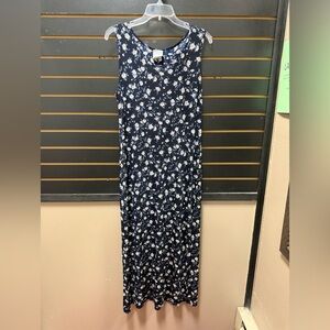 Rabbit Rabbit Designs Navy Floral Stretch Midi Dress 14W
